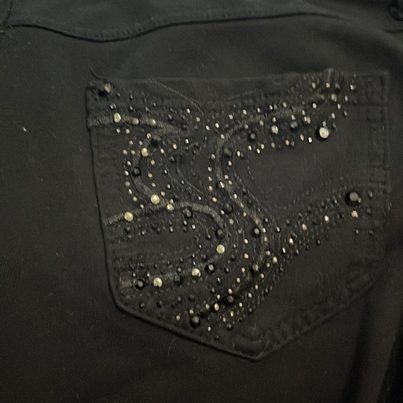 ONE 5 ONE Black Fancy Back Pocket Stretchy Skinny Pants NWOT - Picture 4 of 9